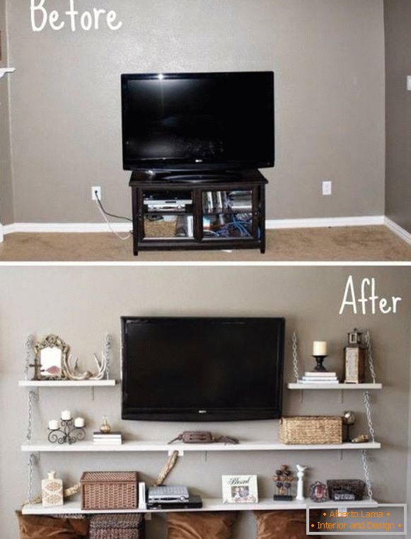 Diseña una pequeña sala de estar antes y después