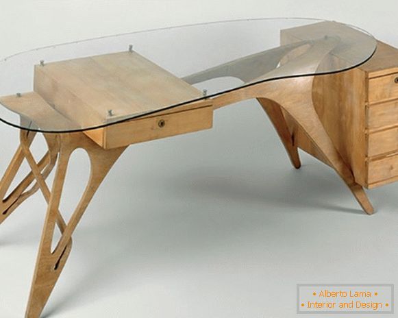 Un escritorio hecho de madera contrachapada, foto 53