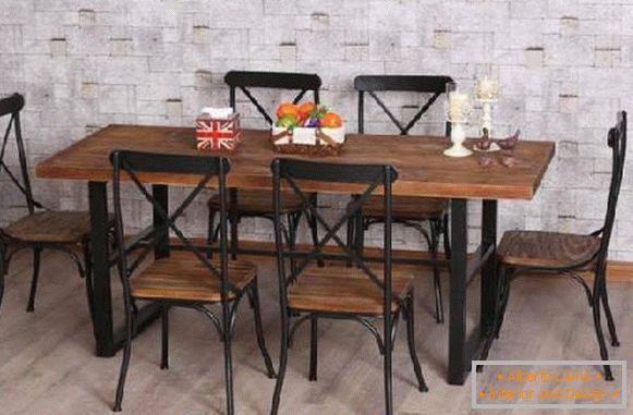 mesa de comedor estilo loft, foto 13