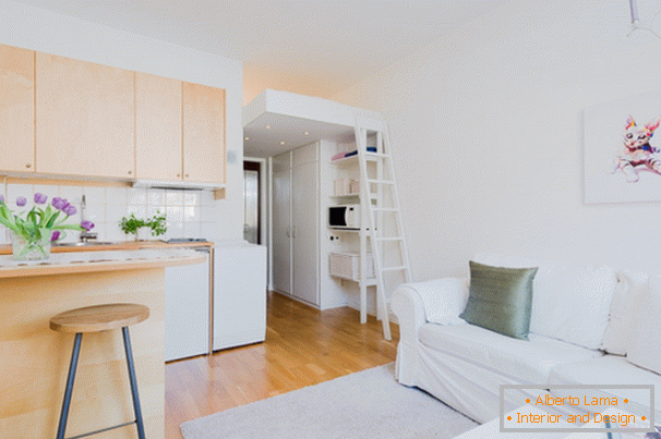 Registro de apartamento en estilo escandinavo ligero
