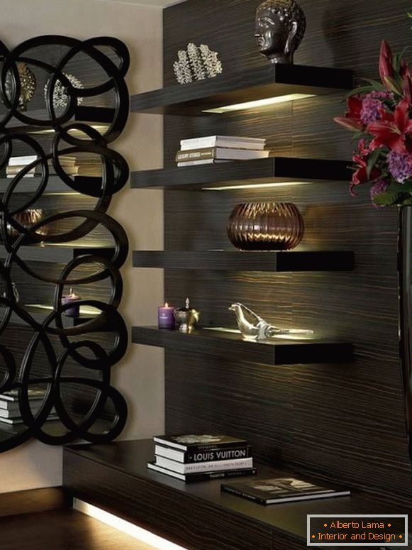 Iluminación con estilo de muebles negro