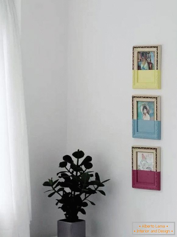 Pinturas en marcos - decoración en la pared con sus propias manos