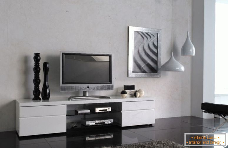 en-la-foto-larga-moderna-gabinete-bajo-TV-en-sala de estar
