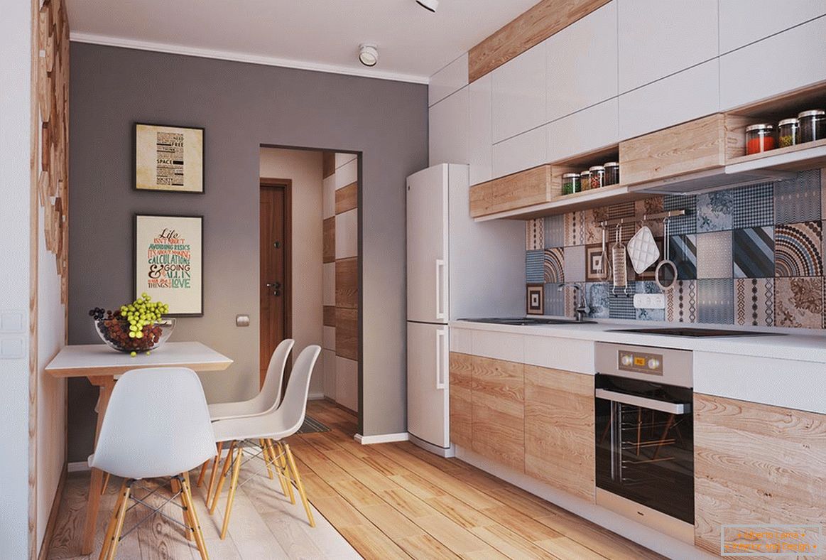 Cocina en un pequeño apartamento moderno