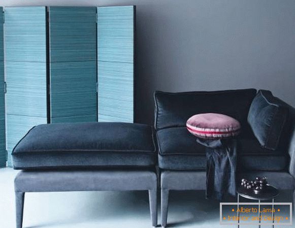 Muebles blandos angulares para la sala - foto de una silla de esquina