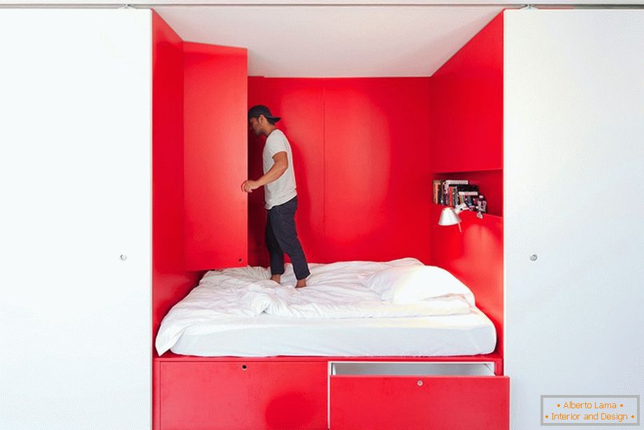 Dormitorio único para el proyecto del autor