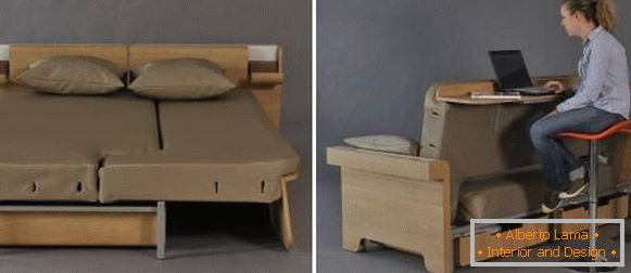 Sofá cama con estante