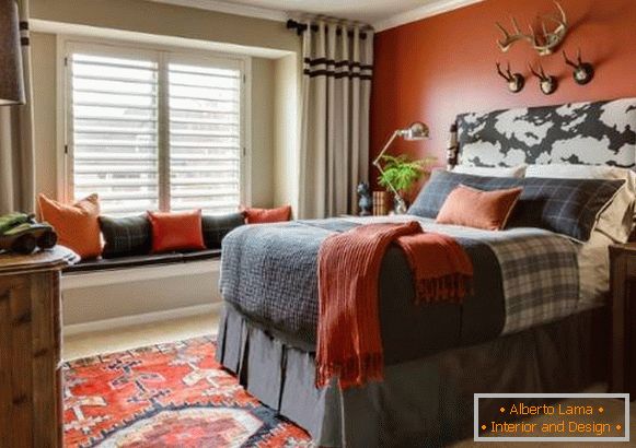 Diseño de interiores de otoño - foto del dormitorio