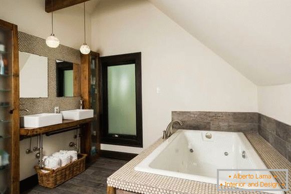 Renovación del baño en estilo loft: elija un azulejo