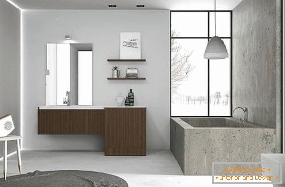 Muebles de baño modernos en estilo loft