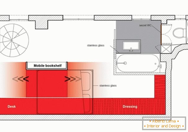 El diseño de un dormitorio plegable