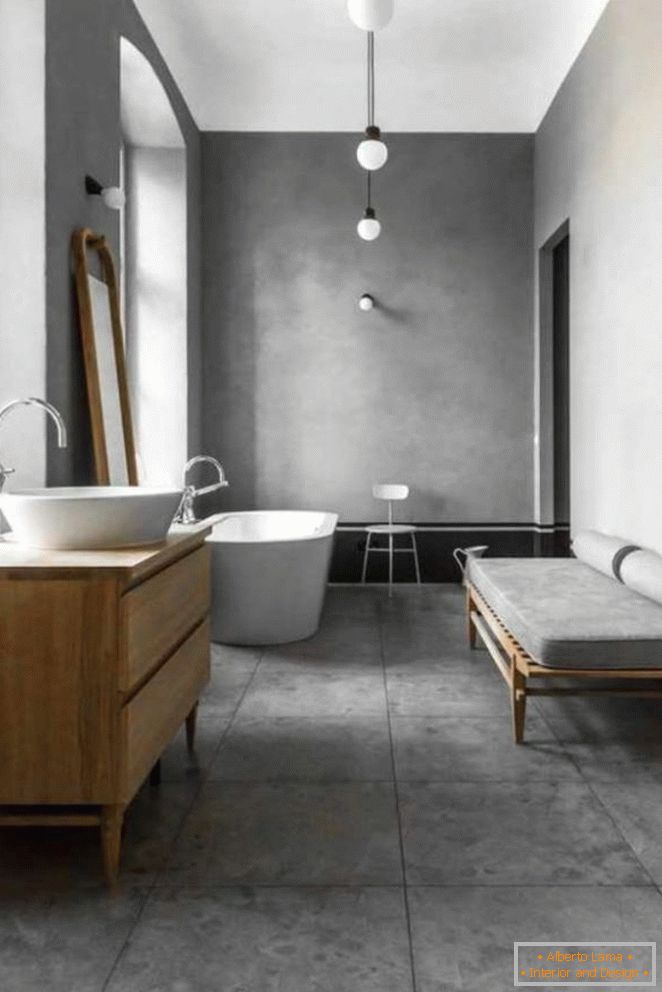 Lujoso estuco veneciano en el baño photo