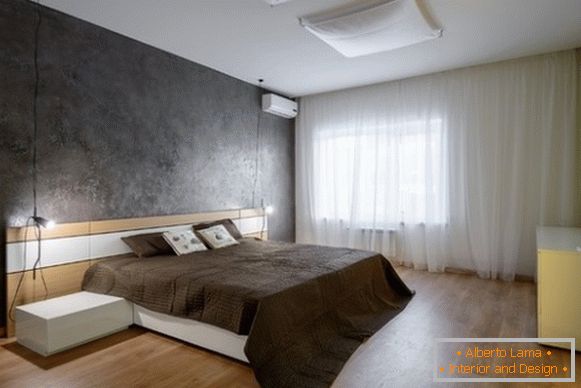 Foto de yeso decorativa veneciana moderna en el dormitorio