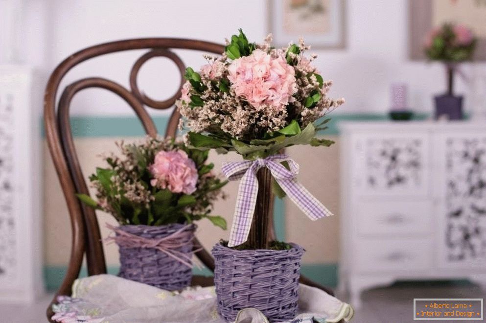 Decoración de un ramo de flores