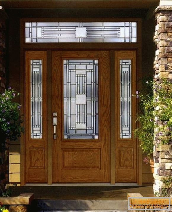 puertas de entrada de madera con ventanas de doble acristalamiento, foto 17