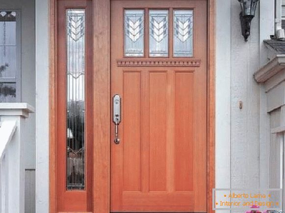 puertas de entrada de madera para una casa privada, foto 8