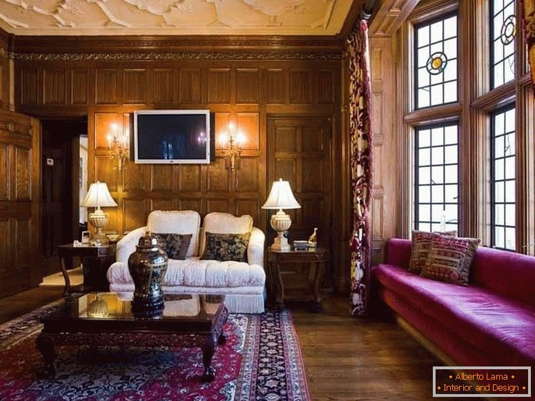 Sala de estar en estilo victoriano