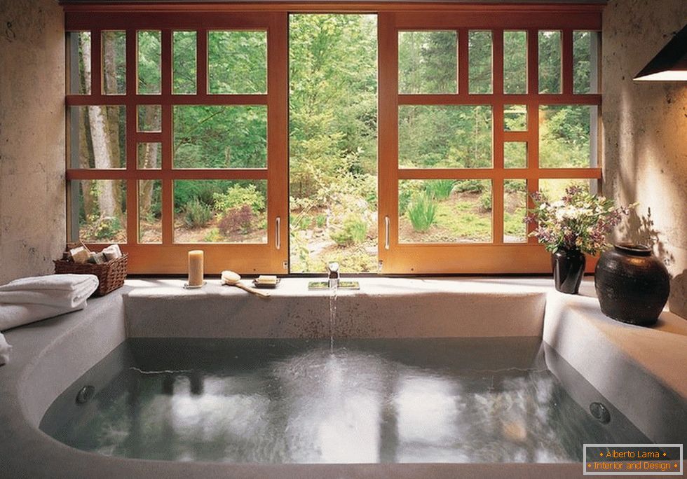 Interior del baño в японском стиле