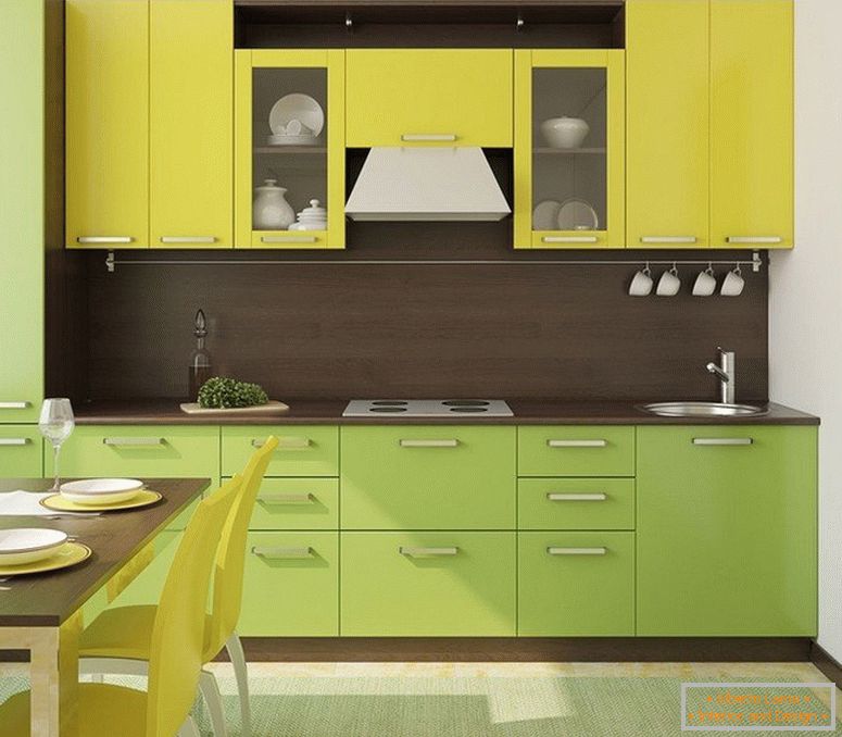 Cocina amarillo-verde