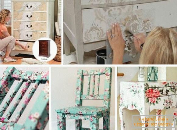 Muebles y decoración con sus propias manos para el hogar con una foto