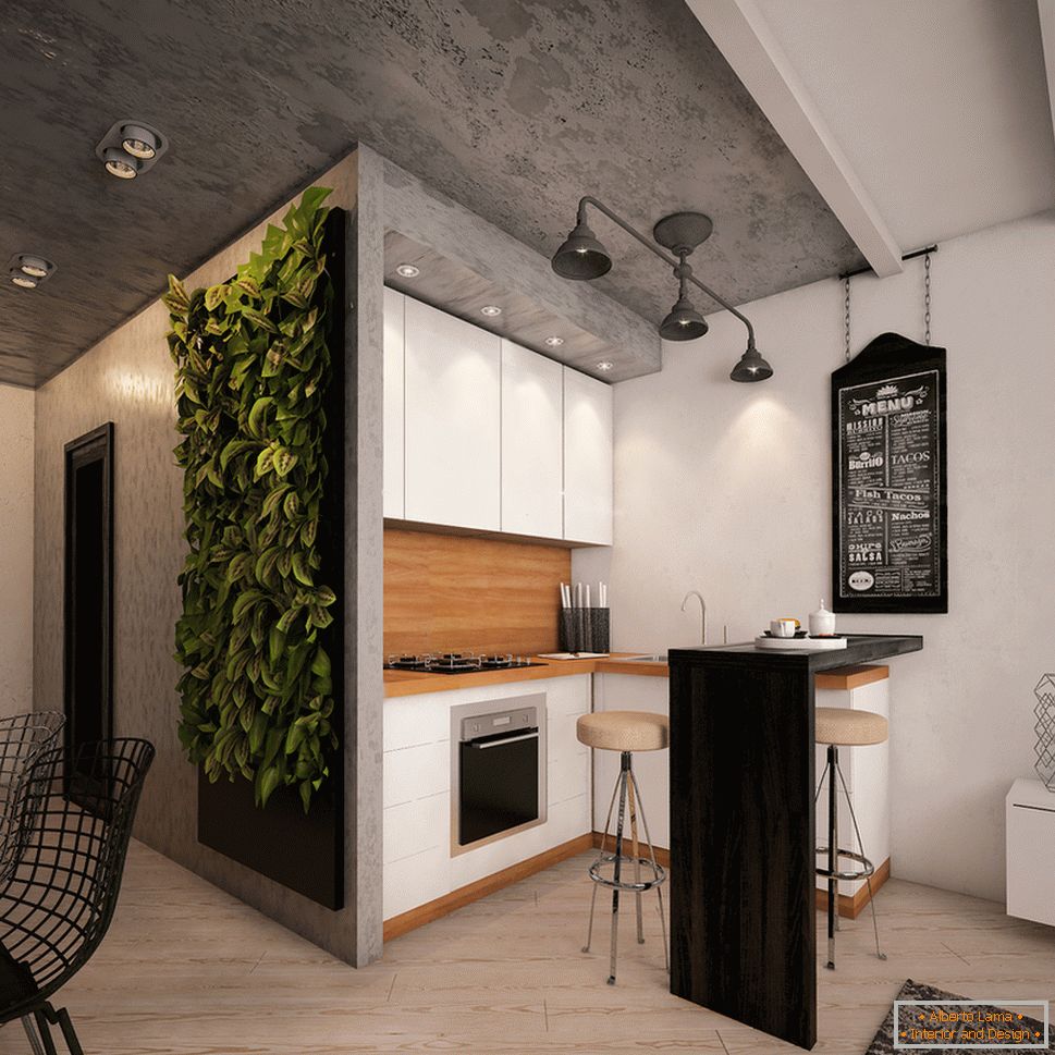 Interior de cocina de diseño