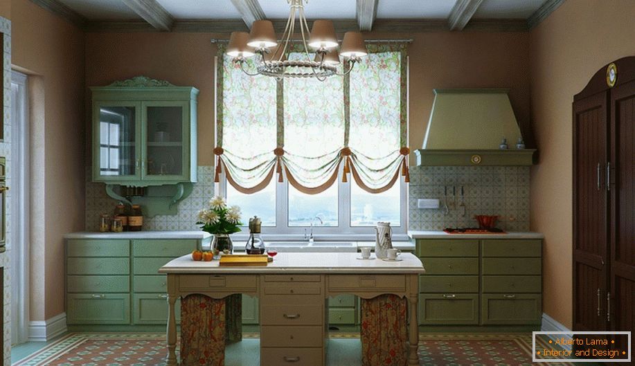 Interior de cocina de diseño