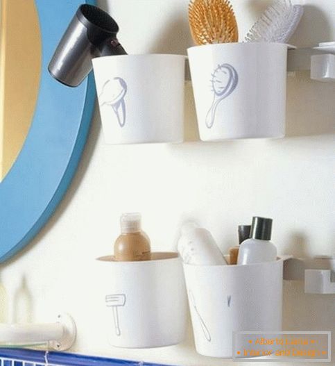 Vasos de plástico para accesorios de baño