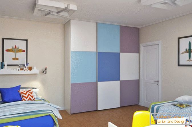 Diseño de una habitación para niños para dos niños