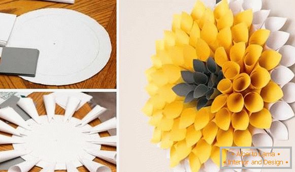 Cómo hacer una corona de otoño en una puerta de papel