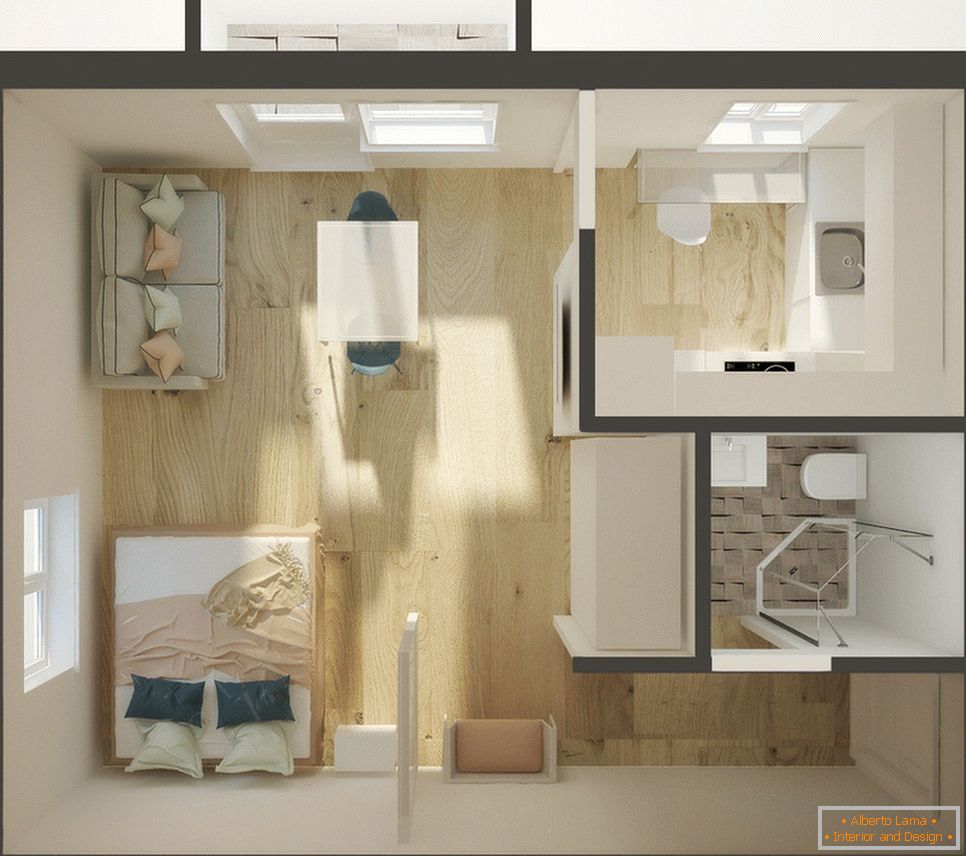 Diseño de un apartamento para una pareja