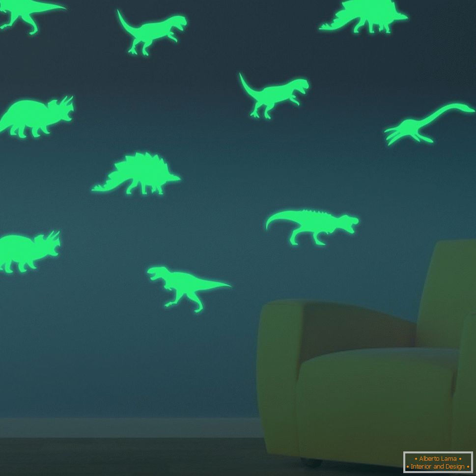 Dinosaurios en la pared