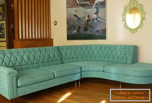 sofá modular color turquesa
