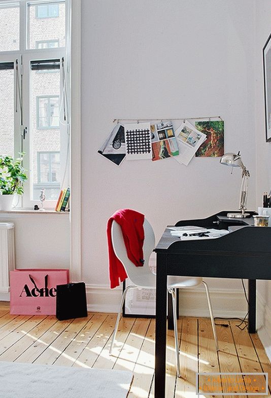 Estudio de un pequeño apartamento en Suecia
