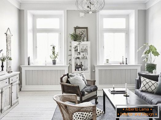 Diseño clásico de un apartamento en estilo escandinavo