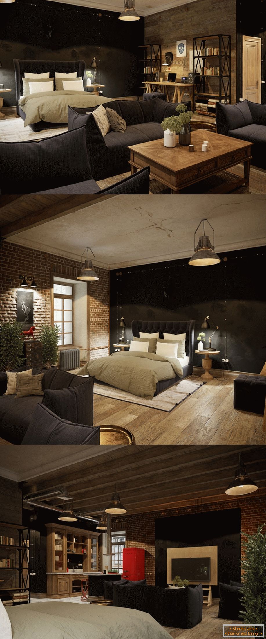 Ejemplo de diseño interior de una habitación pequeña en la foto