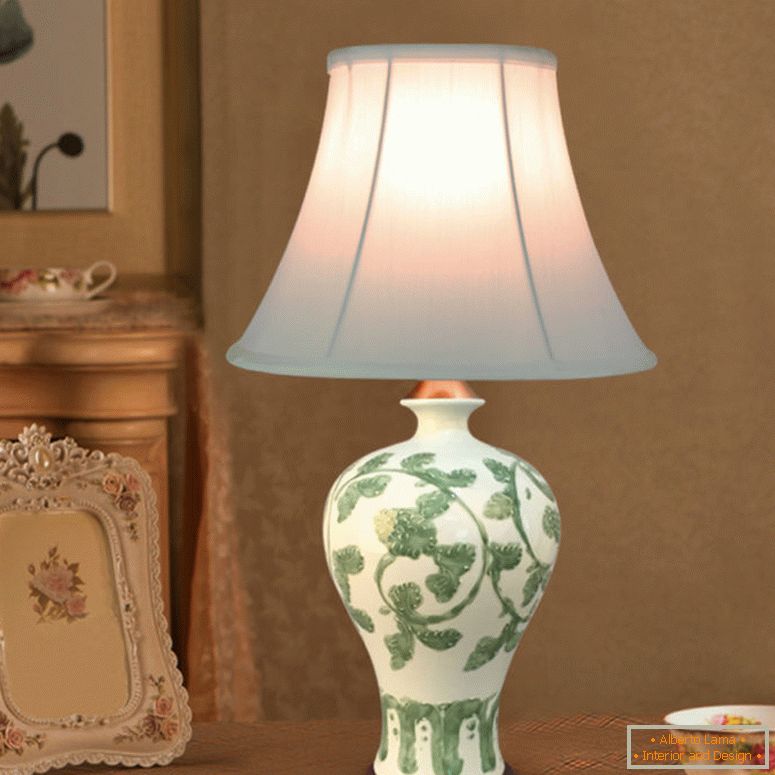 Estilo europeo-110-en-220-en-fuente-luz-tela-lámparas-de-cerámica-lámparas-dormitorio-porcelana-lámpara de mesa
