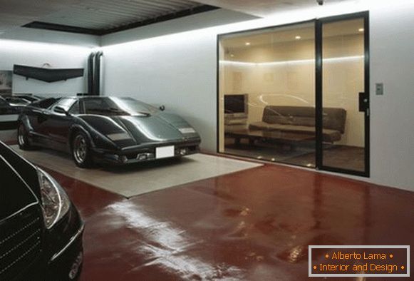 Exquisito garaje para autos de lujo