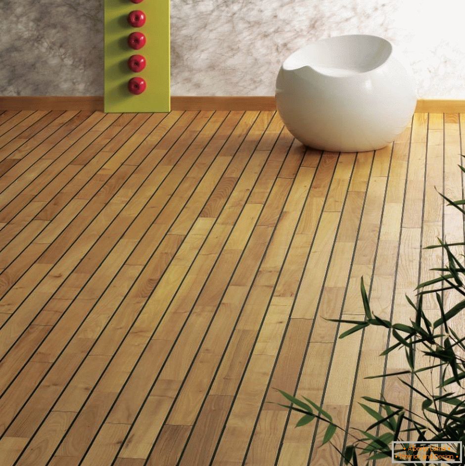 Suelos de bambú en la habitación