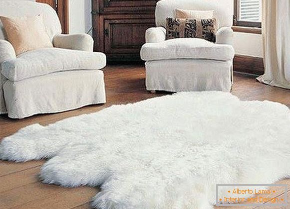 alfombra blanca y esponjosa, foto 51