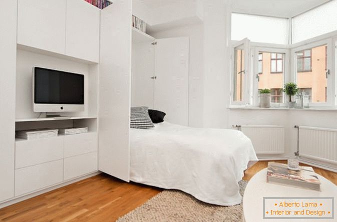 Apartamento tipo estudio Sleeper en color blanco