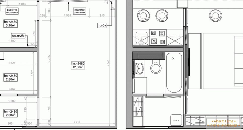 Planificación y equipamiento de apartamentos tipo estudio