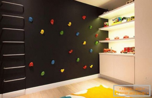 Una combinación inusual de colores en el interior de la habitación de los niños