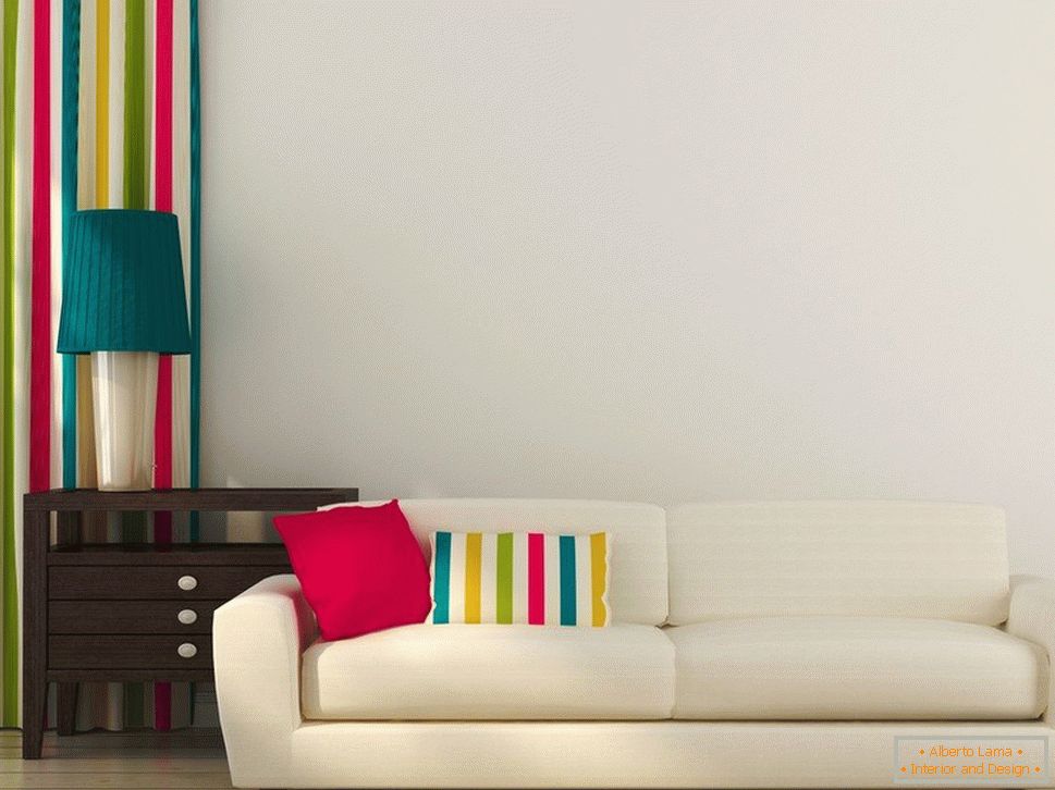 Los objetos de decoración de colores individuales pueden transformar un interior aburrido
