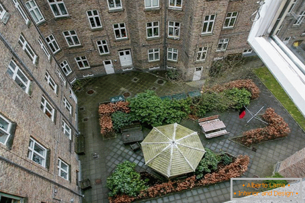 Apartamento de diseño interior de 56 m2. en el antiguo distrito de Copenhague