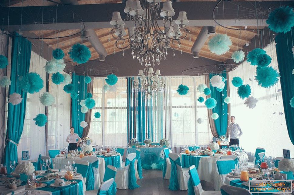 Salón de bodas en un cierto color
