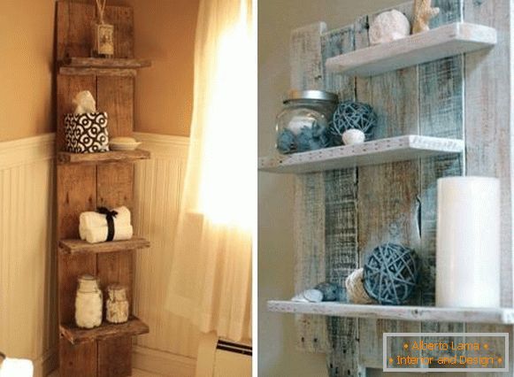 Cómo decorar un baño con hermosos estantes de madera