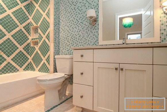 Bonita decoración de baño con azulejos - fotos de las mejores ideas