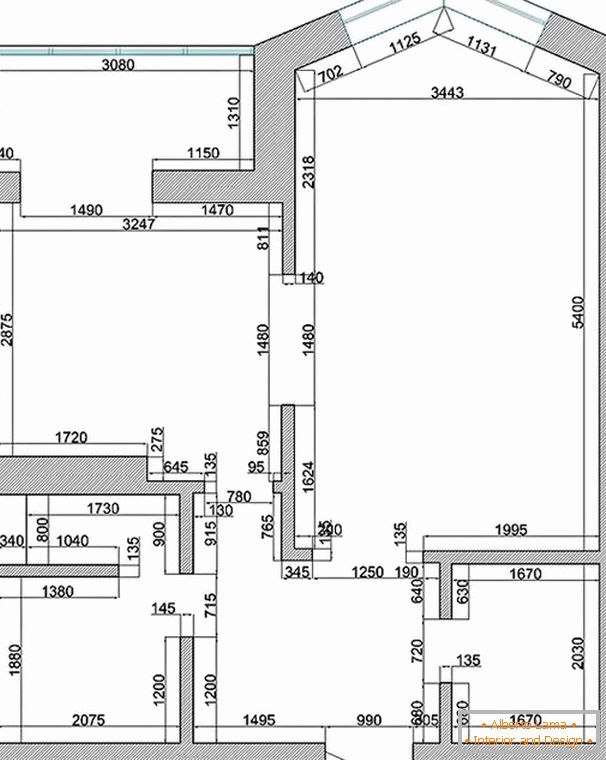 Apartamento de diseño de una habitación para una pareja joven