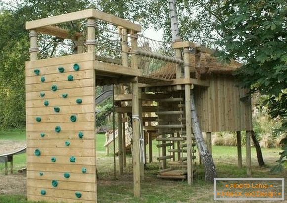sportivnyy-complejo de madera para niños