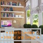 Armario interior con muebles blancos